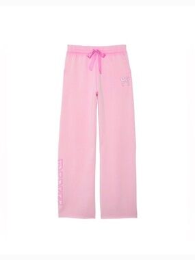 PINK X LOVESHACKFANCY WIDE-LEG SWEATPANTS M